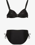 rosse line Bikini negru Sutien cu legătură și Chiloți tip slip Norettia