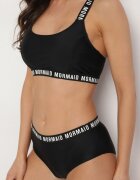 rosse line Bikini Negru Top Sportiv și Chiloți tip slip cu imprimeuri Nevianea