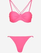 rosse line Bikini Roz Sutien cu Bretele Decorative și Chiloți Fadeleine