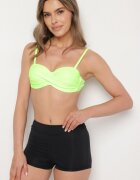 rosse line Bikini Verde 3-piese Sutien legat Chiloți tip slip și Chiloți tip boxer Levinna