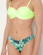 rosse line Bikini Verde 3-piese Sutien legat Chiloți tip slip și Chiloți tip boxer Levinna