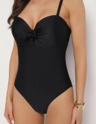 rosse line Costum de baie Negru Decorat cu legătură Tevalea