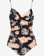 rosse line Costum de baie Portocaliu-Negru Monopiesa cu decupaj la spate Ulonitia