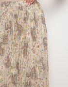 rosse line Fustă Bej Plisată Cloș Cu flori Decorată cu imprimeu metalic Folenisa