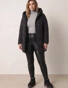 rosse line Geacă clasică de iarnă cu matlasare oblică și glugă Onatta Neagră
