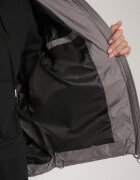 rosse line Geacă Gri Matlasată Croială Oversize cu Glugă Mevisana