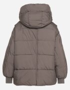 rosse line Geacă Gri Matlasată Croială Oversize cu Glugă Mevisana