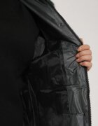 rosse line Geacă lungă matlasată verde închis cu glugă detașabilă și blană Retelma