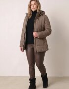 rosse line Geacă matlasată de tranziție cu croială ușor ajustată și glugă detașabilă Zallina Bej închis