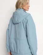 rosse line Geacă Parka Albastră cu Croi Boxy cu Șnur în Talie și Glugă Sesoliena