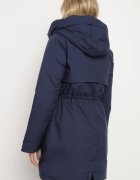 rosse line Geacă Parka bleumarin cu glugă și pandantiv decorativ strânsă în talie Zerilie