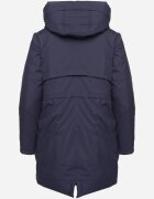 rosse line Geacă Parka bleumarin cu glugă și pandantiv decorativ strânsă în talie Zerilie