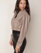 rosse line Geacă scurtă de tranziție în stil bomber cu guler tip tunică Eleanne Bej închis