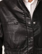 rosse line Geacă scurtă de tranziție în stil bomber cu guler tip tunică Eleanne Neagră