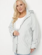 rosse line Geacă Windbreaker Verde deschis cu Mâneci Rulate și Glugă Detașabilă Adivlis