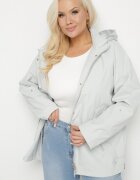 rosse line Geacă Windbreaker Verde deschis cu Mâneci Rulate și Glugă Detașabilă Adivlis
