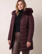 rosse line Jachetă de iarnă ajustată cu glugă și blăniță detașabile Dakina Bordo