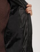 rosse line Jachetă Neagră Lungă Matlasată cu Glugă nedetașabilă Mevessia