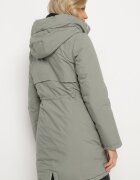 rosse line Jachetă Parka Verde cu Glugă și Pandantiv Decorativ Strânsă în Talie Zerilie