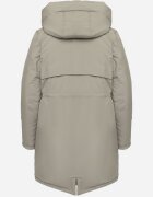 rosse line Jachetă Parka Verde cu Glugă și Pandantiv Decorativ Strânsă în Talie Zerilie
