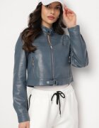 rosse line Jachetă ramonescă Bleumarin stil motociclist cu cataramă Terlia