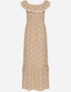 rosse line Rochie Galbenă Decorată cu Volane Folirae