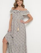 rosse line Rochie mov decorată cu volane Folirae