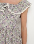 rosse line Rochie mov decorată cu volane Folirae