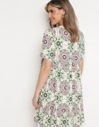 rosse line Rochie Verde Boho din Viscoză cu croială evazată Wiadena