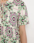 rosse line Rochie Verde Boho din Viscoză cu croială evazată Wiadena
