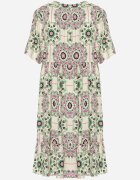 rosse line Rochie Verde Boho din Viscoză cu croială evazată Wiadena