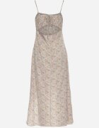 rosse line Rochie Verde Evazată Decorată cu Model Geometric Taelissa