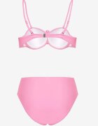 rosse line Sutien Bikini Roz pal cu floare 3D și Chiloți tip slip Telanea