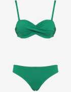 rosse line Sutien bikini verde închis legat la spate și 2 perechi de chiloți tip slip Galarella