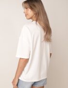 rosse line T-shirt din viscoză cu mărgele și flori 3D Rossalie Alb