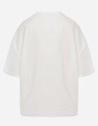 rosse line T-shirt din viscoză cu mărgele și flori 3D Rossalie Alb