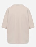 rosse line T-shirt din viscoză cu mărgele și flori 3D Rossalie Bej deschis