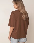 rosse line T-shirt din viscoză cu mărgele și flori 3D Rossalie Maro