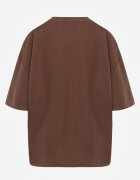 rosse line T-shirt din viscoză cu mărgele și flori 3D Rossalie Maro