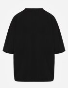 rosse line T-shirt din viscoză cu mărgele și flori 3D Rossalie Negru