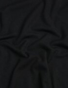 rosse line T-shirt simplu din viscoză cu guler tip tunică în stil minimalist Deleus Negru