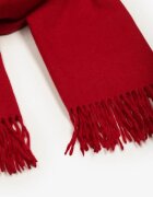  Șal Bordeaux cu Bumbac și Viscoză Decorat cu franjuri Siadortia