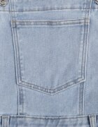  Salopetă jeans albastră cu bretele reglabile cu închidere cu nasturi Aritias