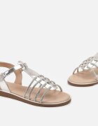  Sandale Argintii Elegante Romane cu Zirconii Relinasse