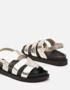  Sandale aurii gladiator cu cataramă Silvesia