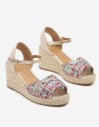  Sandale Bej și Roz cu pană în stil Boho cu împletitură Pasirna