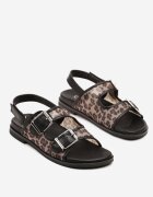  Sandale cu plasă model leopard cu catarame decorative și închidere cu scai Awinetta