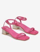  Sandale Fucsia cu Barete Subțiri pe Toc Metalic Misan