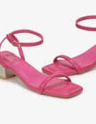  Sandale Fucsia cu Barete Subțiri pe Toc Metalic Misan