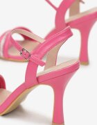  Sandale Fucsia cu toc stiletto cu zirconii în față Derina
